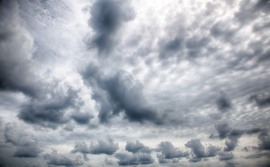 Dramatic stormy clouds.
