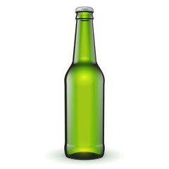 Glass Beer Green Bottle