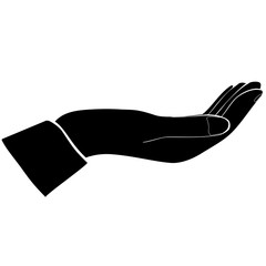 Icon hands on a white background.