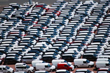 Fototapeta premium Cars awaiting sale