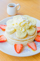 Pancake strawberry banana