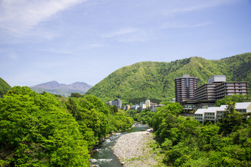 鬼怒川温泉の新緑