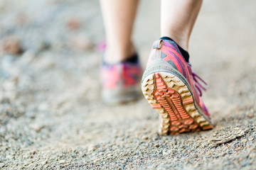 Walking or running legs, sports shoe