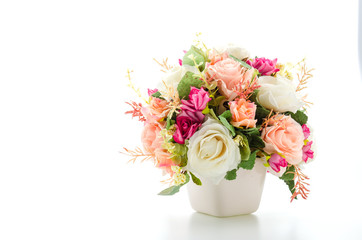 Obraz premium Bouquet flowers isolated on white