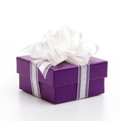 Gift box isolated white background