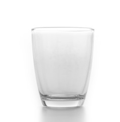 Empty glass isolated white background