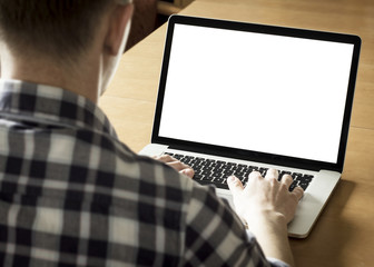 Man working on laptop