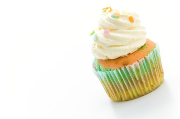 Cupcakes isolated on white background