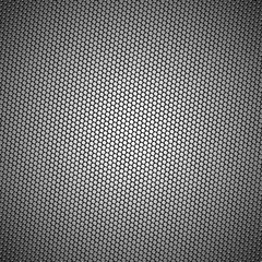 Honeycomb mesh background with text