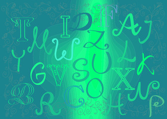 Abstract background with alphabet