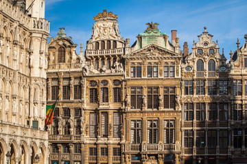 Obraz premium Guildhalls on the Grand Place, Brussels