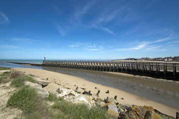France, Courseulles sur mer - Le ponton