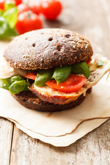 sandwich with chicken and cheese