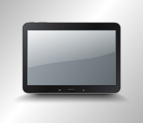 Tablet computer, realistic vector illustration