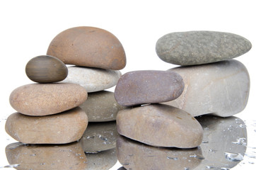 Fototapeta na wymiar Composition of stacked pebbles