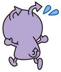 逃げるバイキン