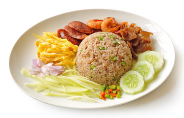 Fried rice with Shrimp paste, Thai style food