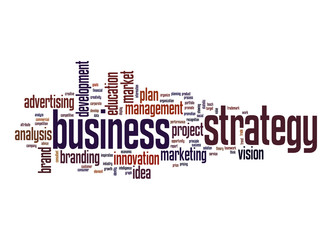 Business strategy word cloud