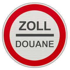 panneau douane