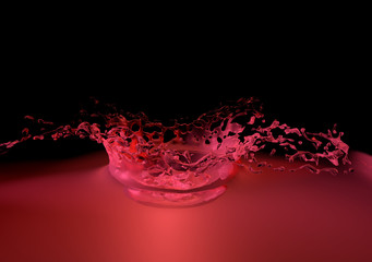 Abstract splash in water