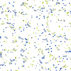 Colored paper in flight