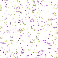 Colored paper in flight