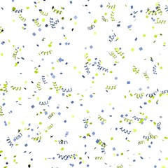 Colored paper in flight