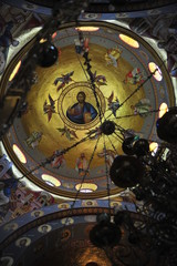 Christ the Pantocrator in a dome of the Twelve Apostles church