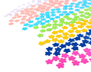 Confetti isolated on white