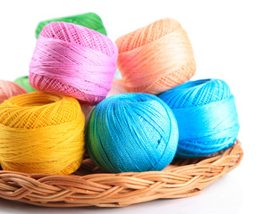 Colorful yarn balls for knitting
