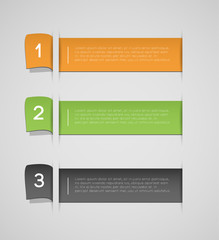 abstract banners with option steps, design template