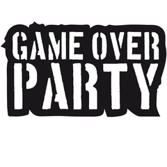 Stempel Text Game Over Party