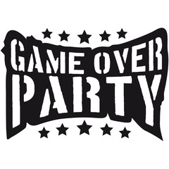 Stempel Sterne Game Over Party