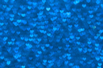 defocused abstract hearts light background