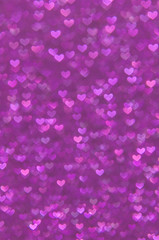 defocused abstract hearts light background