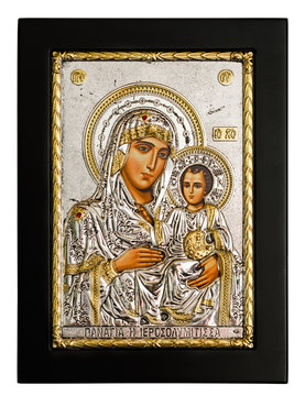 Gold icon of Virgin Mary