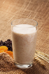 Yogurt with wheat bran as a drink for improving the digestion pr