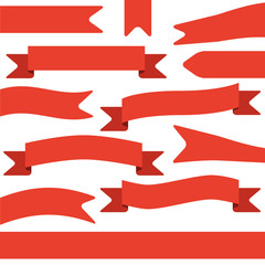 set of red ribbons