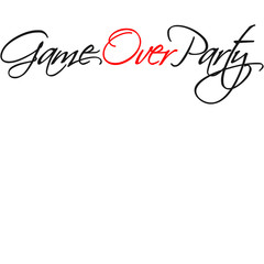 Game Over Party Text Design