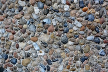 Stone wall with abstract pattern