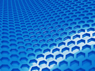 Obraz premium Elegant metallic background with hexagon grid