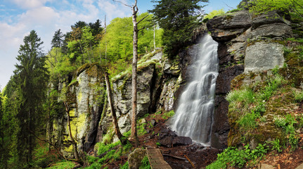 Waterfall Bystre in Polana region, Slovakia