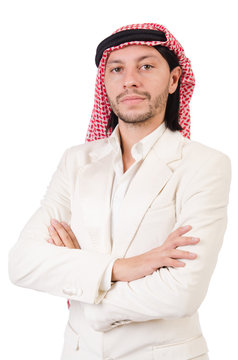 Arab man isolated on the white