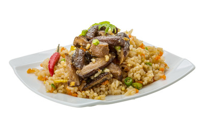 Fried rice with mushrooms