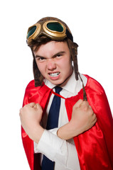 Funny hero isolated on the white