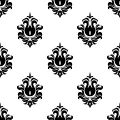 Decorative floral seamless pattern