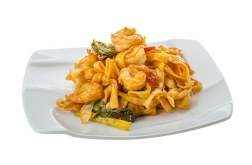 Fried noodles with shrimps