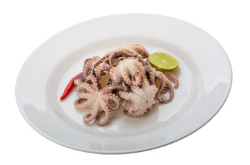 Boiled octopus