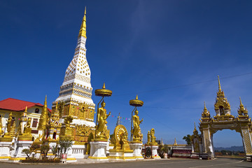 Naklejka premium architecture golden and blue sky