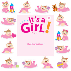 Baby Girl Greetings Card